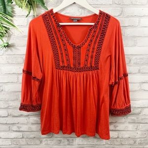 A PEA IN THE POD • Embroidered Maternity Blouse